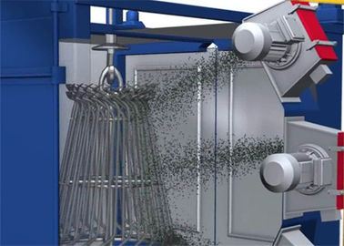 Hanging Hooks Shot Blast Cleaning Machine , Large Sandblasting Equipment